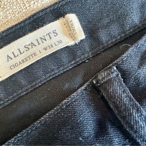 All Saints cigarette Denim Jeans sz 38